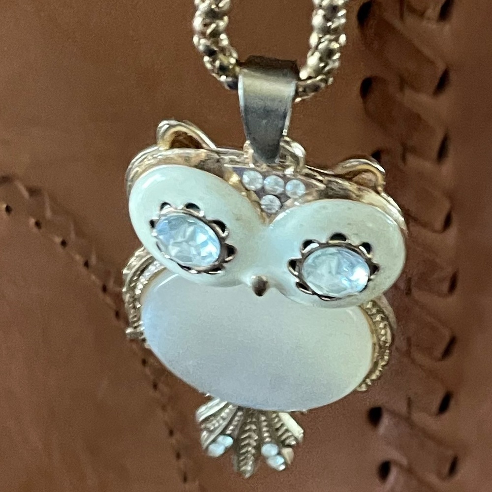 Jelly Belly Hoot Owl Pendant with chain.